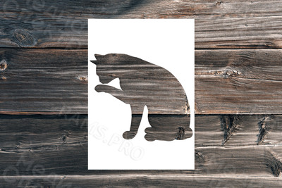 Трафареты-наклейки фигурные «КОШКИ» для нанесения рисунков краской на фасад дома — фото