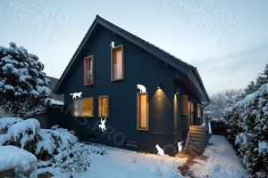 Трафареты-наклейки фигурные «КОШКИ» для нанесения рисунков краской на фасад дома — фото 2