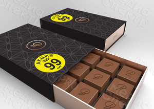 Наклейки круглые 70 мм «Акция (229 р.) 99 руб.» — фото 3