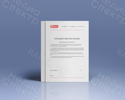 Фирменный бланк компании «PROFрацион» — фото