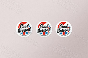 Наклейки с логотипом языкового центра «COOL SCHOOL» — фото 2