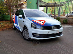 Брендирование автомобиля Volkswagen Polo 2013 автошкола «СТАРТ» — фото 2