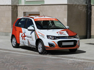 Брендирование гоночного автомобиля «Лада Калина-2» хетчбэк — фото 1