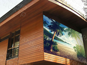 Баннеры на фасад дачного дома «Пальмы» — фото 1