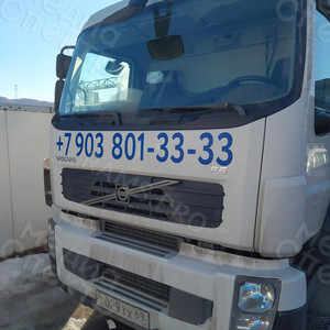 Наклейка с номером телефона на кабину манипулятора «Volvo FE 240» — фото 4