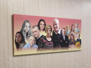 Картина-фотоколлаж 120х50см – подарок на золотую свадьбу — фото 4