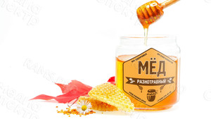 Фигурные наклейки-этикетки на упаковки «Мёд от Сан Саныча» — фото 2