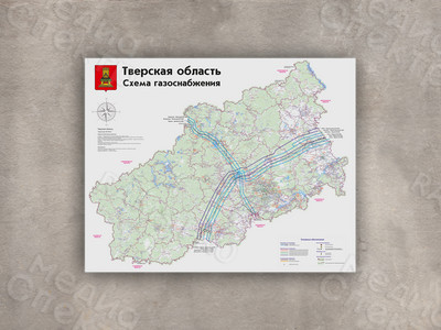 Настенный стенд-карта газопроводов 2022 — фото