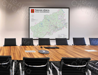 Карта-стенд на стену «Газификация Тверской области» — фото