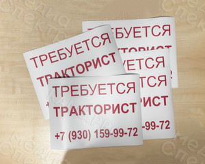 Наклейки на транспорт 40х30см «Требуется тракторист» — фото 6