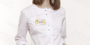 Бейдж из металла с магнитным креплением для врача-терапевта — фото 2