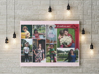 Фотокартина-коллаж на холсте 60х40см — фото