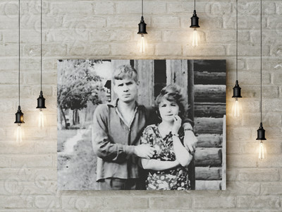 Фотокартина на холсте 40х30см «Фото родителей» — фото