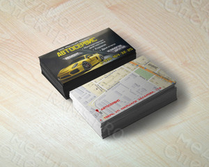 Визитка для автосервиса «Крутящий момент» — фото 1