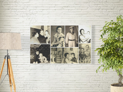 Фотокартина-коллаж на холсте 60х40см «Наша семья» — фото