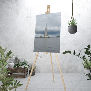 Фотокартина на холсте 50х77см «Колокольня г. Калязин» — фото