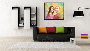 Фотокартина в стиле гранж на холсте 60х40см «Вдвоем» — фото 1