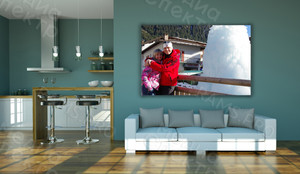 Фотокартина на холсте 60х40см «Зима в горах» — фото 2