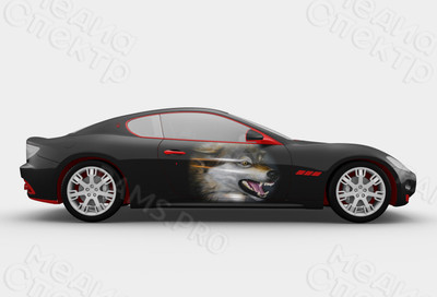 Наклейки на кузов авто «Волк» — фото