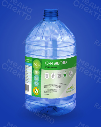 Этикетки 5 видов на тару 5 литров «Корм КРС» — фото