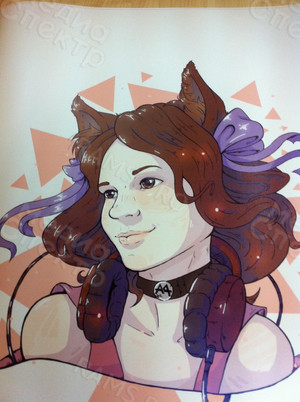 Картина на холсте 40х50см «Лиса Женя» (ручная отрисовка по фото в стиле «Поп-арт») — фото 3