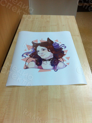 Картина на холсте 40х50см «Лиса Женя» (ручная отрисовка по фото в стиле «Поп-арт») — фото 2