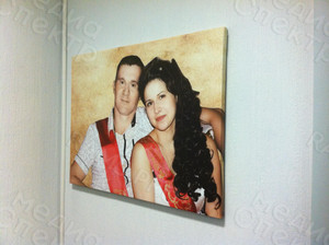 Фотокартина на холсте 80х60см «Свидетели-молодожены» — фото 5