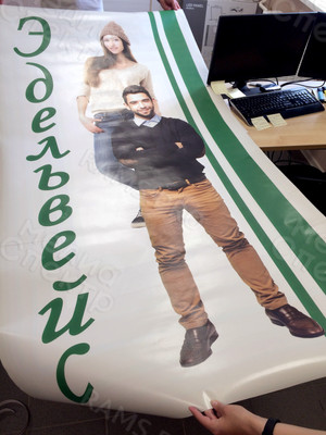 Наклейка с матовой ламинацией 1х2м «Эдельвейс» — фото 2