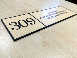 Табличка ПВХ 30х10см «Кабинет 309» — фото 1