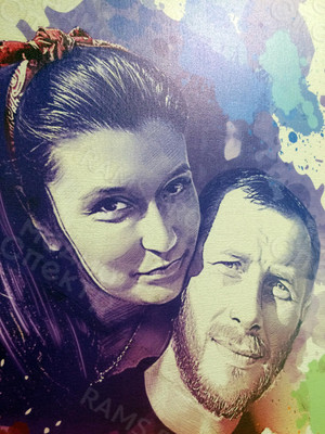 Фотокартина в стиле гранж на холсте 50х70см «Подарок любимой» — фото 2