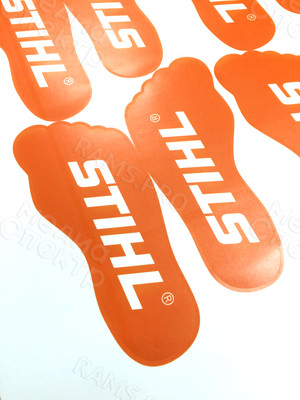 Наклейки фигурные на пол магазина 30х13см «СЛЕДЫ» с логотипом «STIHL» — фото 3