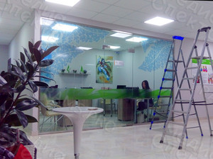 Наклейки в фитнес-клубе My Fit м/р Южный «Зимние узоры 2018» — фото 2