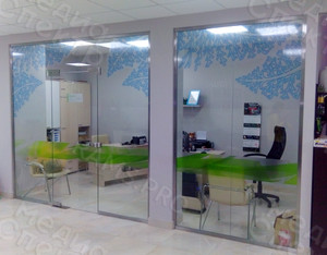 Наклейки в фитнес-клубе My Fit м/р Южный «Зимние узоры 2018» — фото 1