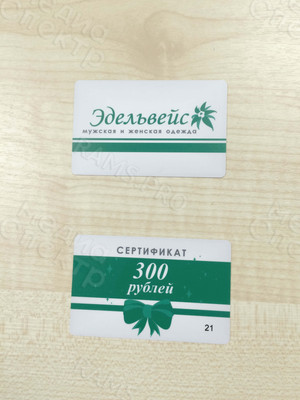 Пластиковая карта 85х55мм для магазина «Эдельвейс» — фото 2