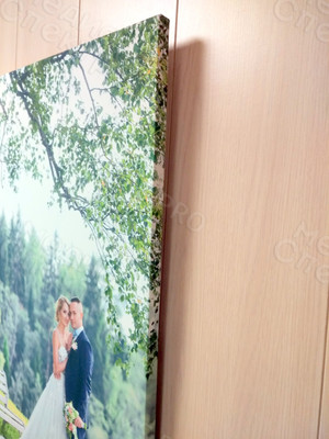 Фотокартина на холсте 50х80см «Молодожены в березовой роще» — фото 3