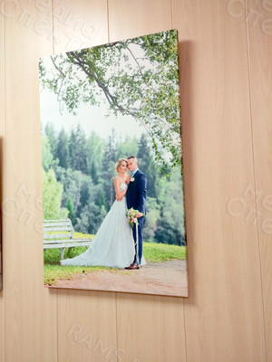 Фотокартина на холсте 50х80см «Молодожены в березовой роще» — фото 5