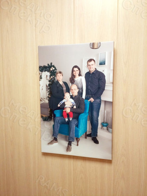 Фотокартина на холсте 50х40см «Семья с новорожденным» — фото 2