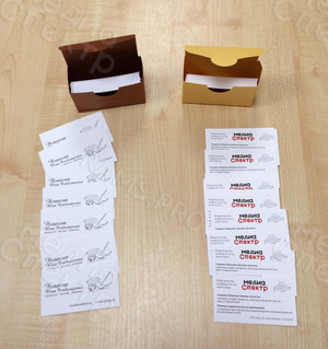 Визитка 90х50мм на дизайнерской бумаге «Новикова» — фото 2