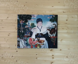 Фотокартина-монтаж на холсте 60х50см «Дама за чаем» — фото 1