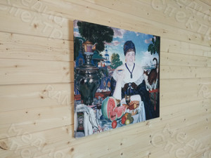 Фотокартина-монтаж на холсте 60х50см «Дама за чаем» — фото 2