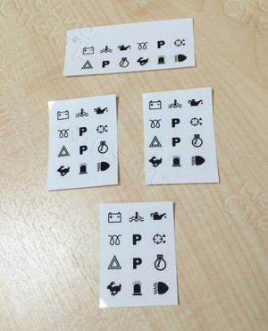 Наклейки-пиктограммы на цветной/прозрачной/полупрозрачной пленке — фото 2