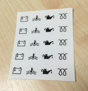 Наклейки-пиктограммы на цветной/прозрачной/полупрозрачной пленке — фото 4