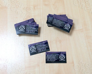 Визитки на картоне для строительной компании «Строй с нами» — фото 2