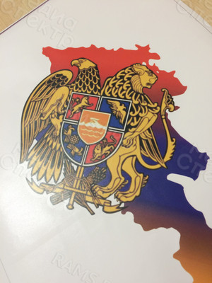Наклейка фигурная 40х40см на кузов автомобиля «Герб Армении» — фото 5
