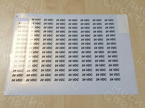 Наклейки на оборудование 3х1см «24 VDС» — фото 1