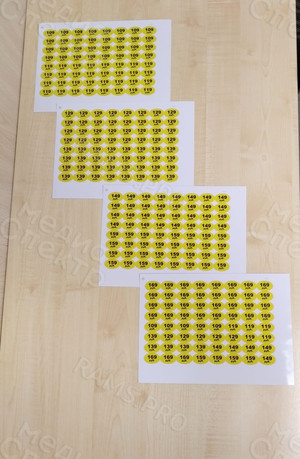 Наклейки-ценники на упаковки формы ЭЛЛИПС и КРУГ — фото 1