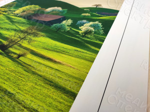 Модульные картина на холсте 4 шт. 52х112см «Зеленые горы» — фото 1