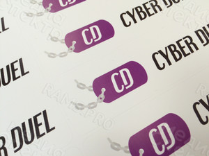 Наклейки 140х40мм «CYBER DUEL» — фото 3