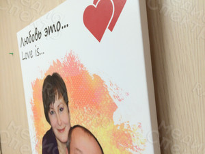 Фотокартина в стиле Love is на холсте 50х70см «Вместе 25 лет» — фото 4