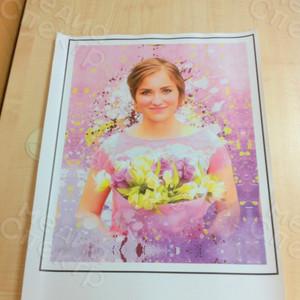 Фотокартина в стиле дрим-арт на холсте 30х40см «Милая девушка с цветами» — фото 1